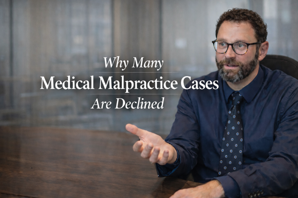 Ontario medical malpractice lawyer explaining why some cases cannot proceed